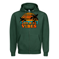 Sports Green Summer Vibes Zipper Hoodie - Jasminsmagicworld