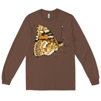 Chestnut Painted Lady Butterfly Long Sleeve Tee - LillyAllenDesigns