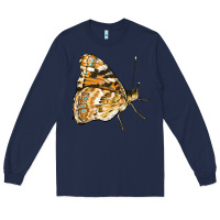Navy Painted Lady Butterfly Long Sleeve Tee - LillyAllenDesigns