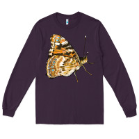 Plum Painted Lady Butterfly Long Sleeve Tee - LillyAllenDesigns