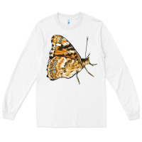 White Painted Lady Butterfly Long Sleeve Tee - LillyAllenDesigns