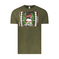 Vintage Olive American Football Mom life Vintage Tee - CowhideDigitalArt
