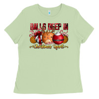 Matcha balls deep in christmas spirit Ladies Tee - CowhideDigitalArt