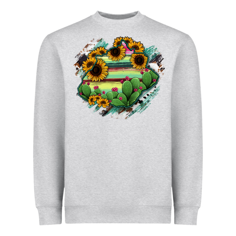Aguascalientes State Of Mexico Map Heavyweight Sweatshirt by RanaPortraitStore | Teevron
