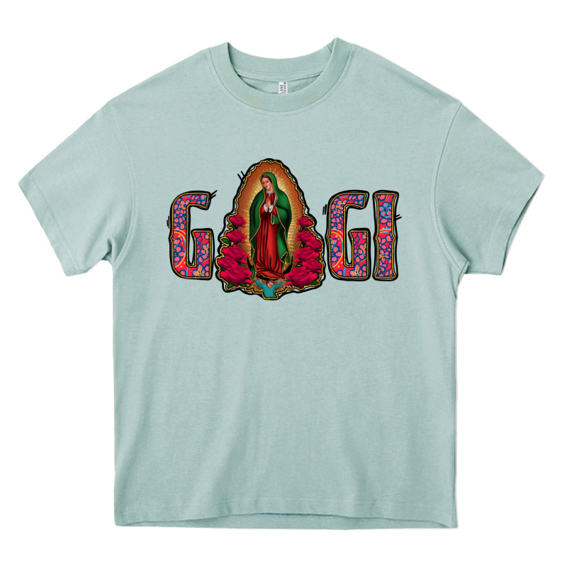 Gigi Lady Of Guadalupe Heavy Core Tee by Jasminsmagicworld | Teevron