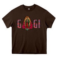 Chocolate Brown Gigi Lady Of Guadalupe Heavy Core Tee - Jasminsmagicworld