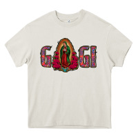 Cream Gigi Lady Of Guadalupe Heavy Core Tee - Jasminsmagicworld