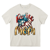 Cream Police Mom Heavy Core Tee - FaDigitalArtStudio