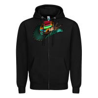 Black aztec sunflower cowboy hat Zipper Hoodie - Jasminsmagicworld