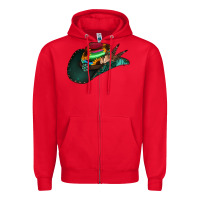 Red aztec sunflower cowboy hat Zipper Hoodie - Jasminsmagicworld