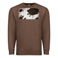 Chestnut Cowhide Black and White Brush Strokes Background Premium Sweatshirt - Jasminsmagicworld