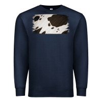 Navy Cowhide Black and White Brush Strokes Background Premium Sweatshirt - Jasminsmagicworld