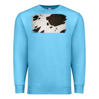 Ocean Blue Cowhide Black and White Brush Strokes Background Premium Sweatshirt - Jasminsmagicworld