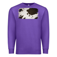Purple Cowhide Black and White Brush Strokes Background Premium Sweatshirt - Jasminsmagicworld