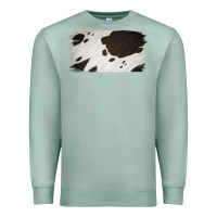 Seafoam Cowhide Black and White Brush Strokes Background Premium Sweatshirt - Jasminsmagicworld