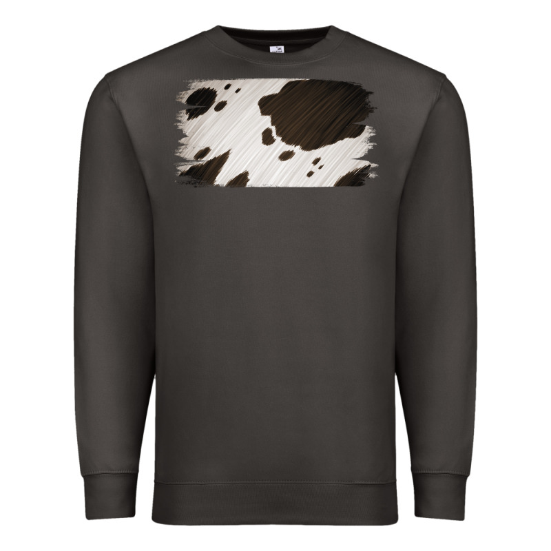 Cowhide Black And White Brush Strokes Background Premium Sweatshirt by Jasminsmagicworld | Teevron