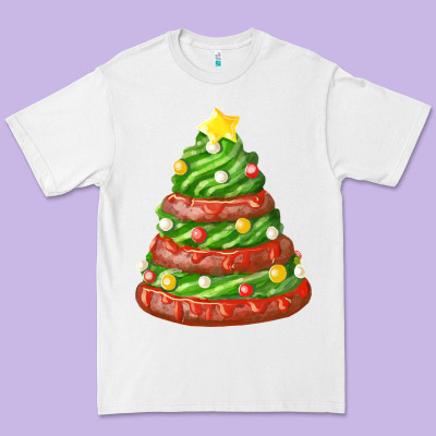 Green Chocolate Christmas Cookie Cake Premium Tee Designed By Fadigitalartstudio