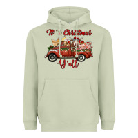 Matcha it's christmas y'all truck with farm animals Heavyweight Hoodie - RanaPortraitStore