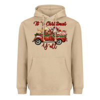 Mushroom it's christmas y'all truck with farm animals Heavyweight Hoodie - RanaPortraitStore