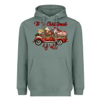 Sage it's christmas y'all truck with farm animals Heavyweight Hoodie - RanaPortraitStore