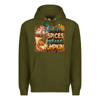 Army Green whatever spıces your pumpkin Premium Hoodie - BarkalooDesign
