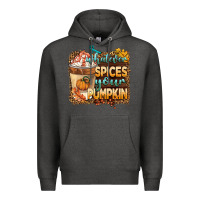 Charcoal Heather whatever spıces your pumpkin Premium Hoodie - BarkalooDesign