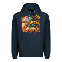 Navy whatever spıces your pumpkin Premium Hoodie - BarkalooDesign