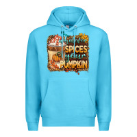 Ocean Blue whatever spıces your pumpkin Premium Hoodie - BarkalooDesign
