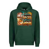 Sports Green whatever spıces your pumpkin Premium Hoodie - BarkalooDesign