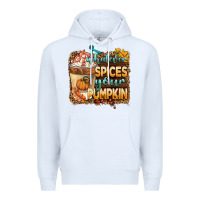 White whatever spıces your pumpkin Premium Hoodie - BarkalooDesign