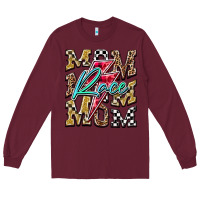 Burgundy Mom Race Long Sleeve Tee - RacoonDesign