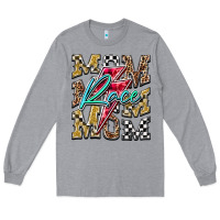 Heather Grey Mom Race Long Sleeve Tee - RacoonDesign