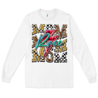 White Mom Race Long Sleeve Tee - RacoonDesign