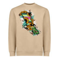 Mushroom Baja California State Of Mexico Map Heavyweight Sweatshirt - RanaPortraitStore