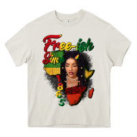 Cream Free-ish since 1865 black woman Heavy Core Tee - FaDigitalArtStudio