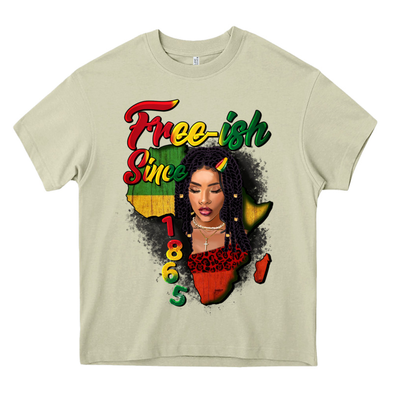 Free-ish Since 1865 Black Woman Heavy Core Tee by FaDigitalArtStudio | Teevron