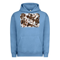 Pigment Pebble Blue cowhide leopard background Urban Hoodie - RanaPortraitStore