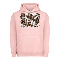 Pigment Salmon cowhide leopard background Urban Hoodie - RanaPortraitStore
