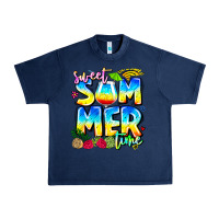Navy summer time Urban Heavy Tee - CowhideDigitalArt