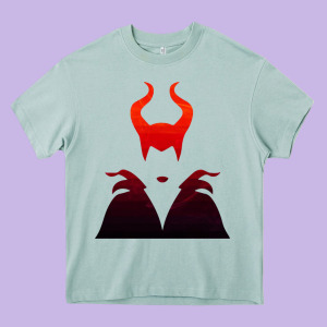 Maleficent Heavy Core Tee Designed By Artisfamous