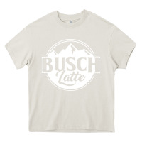 Cream vintage busch light Heavy Core Tee - artisFamous