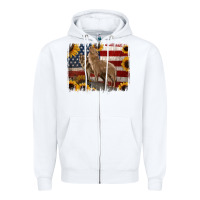 White american th of july wolves Zipper Hoodie - Jasminsmagicworld