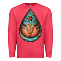 Cardinal teardrop tooled leather bullskull earrings Premium Sweatshirt - Jasminsmagicworld