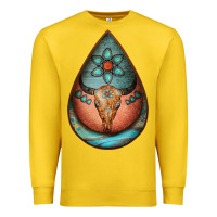 Lemon teardrop tooled leather bullskull earrings Premium Sweatshirt - Jasminsmagicworld