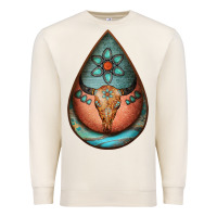Sandshell teardrop tooled leather bullskull earrings Premium Sweatshirt - Jasminsmagicworld