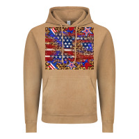 Vintage Camel American flag and star leopard Vintage Hoodie - Artiststas