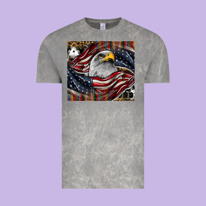 American Eagle Vintage Tee Designed By Cowhidedigitalart