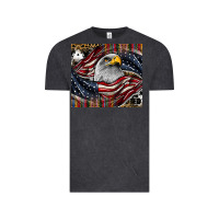 Vintage Black American eagle Vintage Tee - CowhideDigitalArt