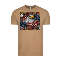 Vintage Coffee American eagle Vintage Tee - CowhideDigitalArt