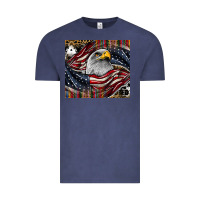 Vintage Denim American eagle Vintage Tee - CowhideDigitalArt